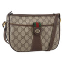 GUCCI GG Supreme Web Sherry Line Bag PVC Beige Gold Red 89 02 032 Auth SW1762-1