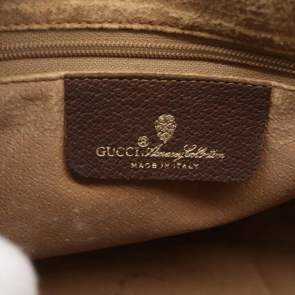 GUCCI GG Supreme Web Sherry Line Bag PVC Beige Gold Red 89 02 032 Auth SW1762