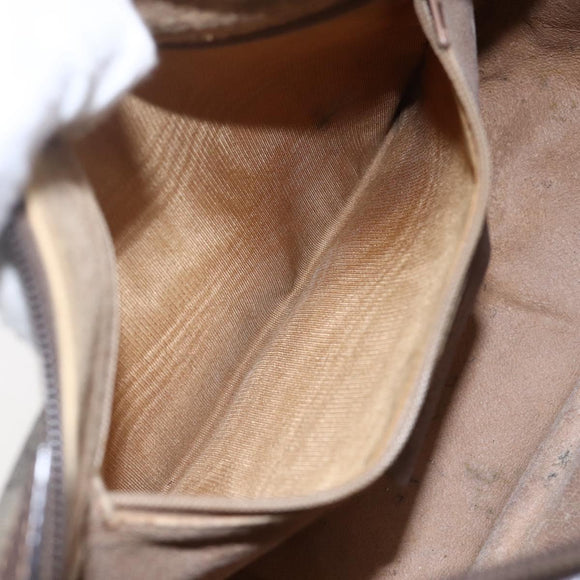 GUCCI GG Supreme Web Sherry Line Bag PVC Beige Gold Red 89 02 032 Auth SW1762