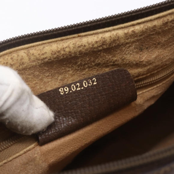 GUCCI GG Supreme Web Sherry Line Bag PVC Beige Gold Red 89 02 032 Auth SW1762