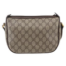 GUCCI GG Supreme Web Sherry Line Bag PVC Beige Gold Red 89 02 032 Auth SW1762-3