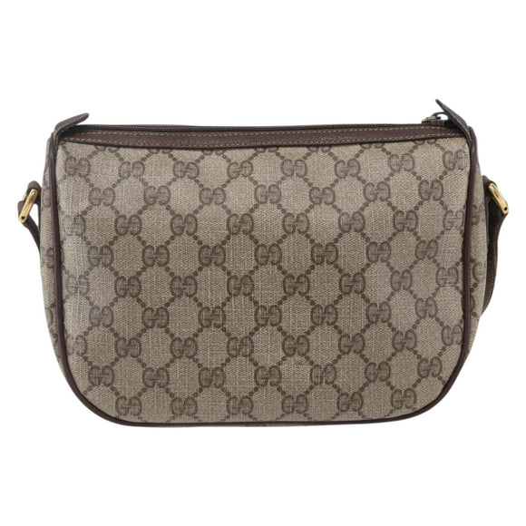 GUCCI GG Supreme Web Sherry Line Bag PVC Beige Gold Red 89 02 032 Auth SW1762