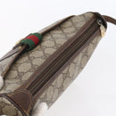 GUCCI GG Supreme Web Sherry Line Bag PVC Beige Gold Red 89 02 032 Auth SW1762-6