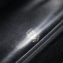 GUCCI Web Sherry Line Shoulder Bag Leather Black Gold Auth SW1764-19