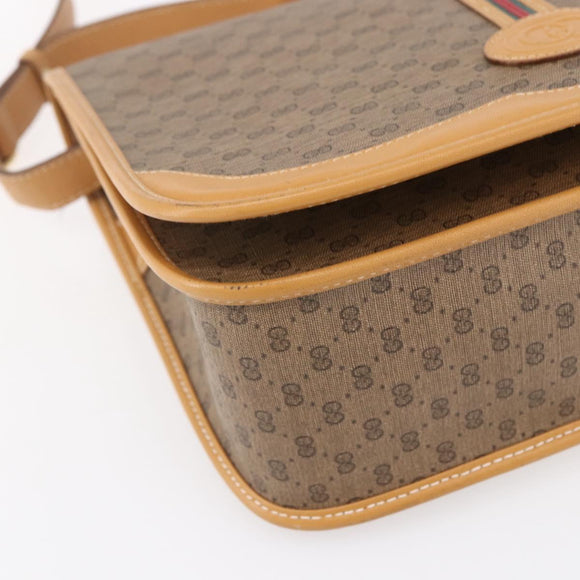 GUCCI Micro GG Supreme Shoulder Bag PVC Beige Gold 001 104 0551 Auth SW1765