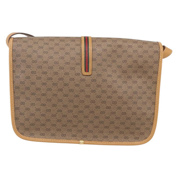 GUCCI Micro GG Supreme Shoulder Bag PVC Beige Gold 001 104 0551 Auth SW1765 - 0