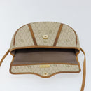 Christian Dior Honeycomb Canvas Shoulder Bag PVC Beige Gold Auth SW1766-15