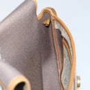 Christian Dior Honeycomb Canvas Shoulder Bag PVC Beige Gold Auth SW1766-18