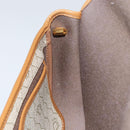 Christian Dior Honeycomb Canvas Shoulder Bag PVC Beige Gold Auth SW1766-19