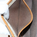 Christian Dior Honeycomb Canvas Shoulder Bag PVC Beige Gold Auth SW1766-20