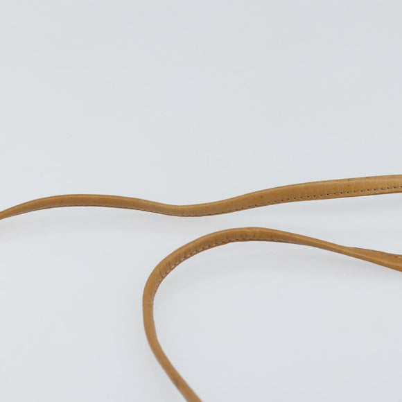 Christian Dior Honeycomb Canvas Shoulder Bag PVC Beige Gold Auth SW1766