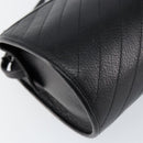 Christian Dior Shoulder Bag Leather Black Gold Auth SW1767-14