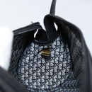 Christian Dior Shoulder Bag Leather Black Gold Auth SW1767-19