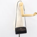 Christian Dior Shoulder Bag Leather Black Gold Auth SW1767-20