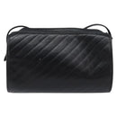 Christian Dior Shoulder Bag Leather Black Gold Auth SW1767-2