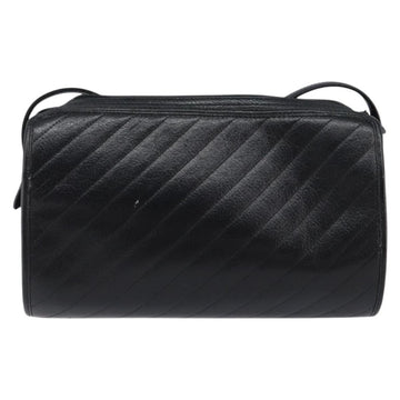 Christian Dior Shoulder Bag Leather Black Gold Auth SW1767 - 0