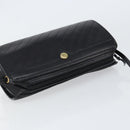 Christian Dior Shoulder Bag Leather Black Gold Auth SW1767-6