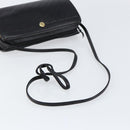 Christian Dior Shoulder Bag Leather Black Gold Auth SW1767-7