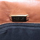 LOEWE Shoulder Bag Leather Gold Brown Auth SW1768-17