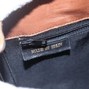 LOEWE Shoulder Bag Leather Gold Brown Auth SW1768-10