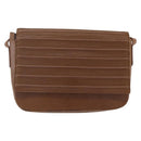 LOEWE Shoulder Bag Leather Gold Brown Auth SW1768-13