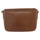 LOEWE Shoulder Bag Leather Gold Brown Auth SW1768-2