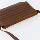 LOEWE Shoulder Bag Leather Gold Brown Auth SW1768-6