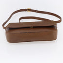 LOEWE Shoulder Bag Leather Gold Brown Auth SW1768-5