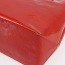 LOUIS VUITTON Monogram Vernis Reade PM Hand Bag Red Rouge M91088 LV Auth SW1770-9