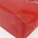 LOUIS VUITTON Monogram Vernis Reade PM Hand Bag Red Rouge M91088 LV Auth SW1770-15