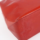 LOUIS VUITTON Monogram Vernis Reade PM Hand Bag Red Rouge M91088 LV Auth SW1770-16