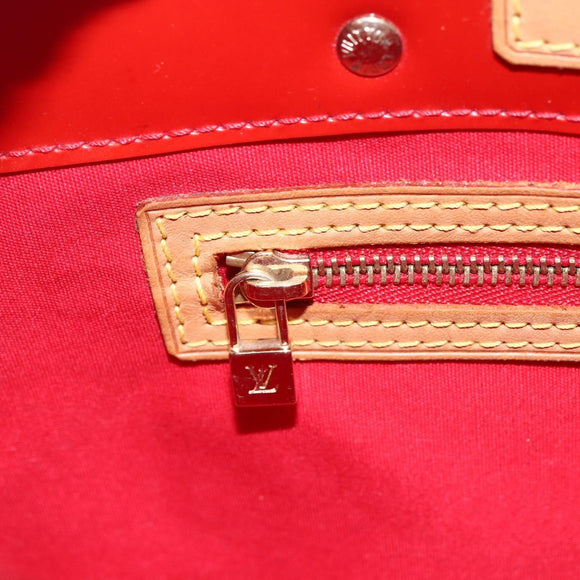 LOUIS VUITTON Monogram Vernis Reade PM Hand Bag Red Rouge M91088 LV Auth SW1770