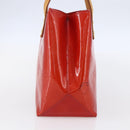 LOUIS VUITTON Monogram Vernis Reade PM Hand Bag Red Rouge M91088 LV Auth SW1770-4