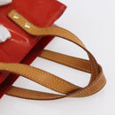 LOUIS VUITTON Monogram Vernis Reade PM Hand Bag Red Rouge M91088 LV Auth SW1770-7