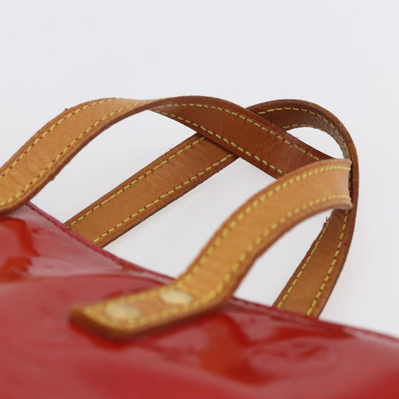 LOUIS VUITTON Monogram Vernis Reade PM Hand Bag Red Rouge M91088 LV Auth SW1770