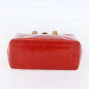 LOUIS VUITTON Monogram Vernis Reade PM Hand Bag Red Rouge M91088 LV Auth SW1770-5