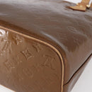 LOUIS VUITTON Monogram Vernis Houston Hand Bag Bronze M91122 LV Auth SW1772-16