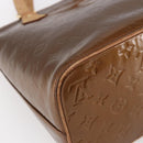 LOUIS VUITTON Monogram Vernis Houston Hand Bag Bronze M91122 LV Auth SW1772-17