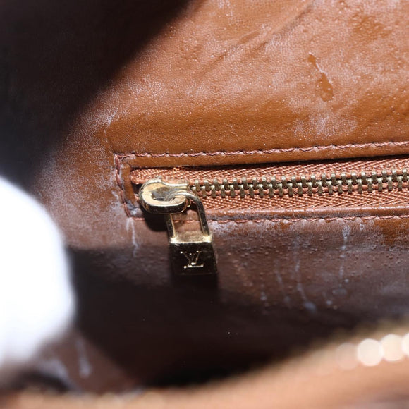 LOUIS VUITTON Monogram Vernis Houston Hand Bag Bronze M91122 LV Auth SW1772