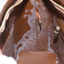 LOUIS VUITTON Monogram Vernis Houston Hand Bag Bronze M91122 LV Auth SW1772-22