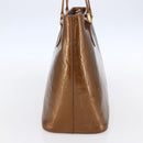 LOUIS VUITTON Monogram Vernis Houston Hand Bag Bronze M91122 LV Auth SW1772-3