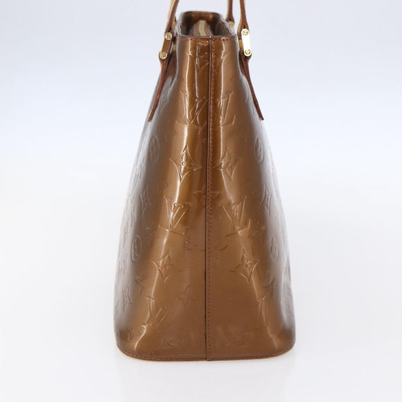 LOUIS VUITTON Monogram Vernis Houston Hand Bag Bronze M91122 LV Auth SW1772
