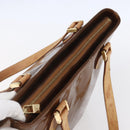 LOUIS VUITTON Monogram Vernis Houston Hand Bag Bronze M91122 LV Auth SW1772-6