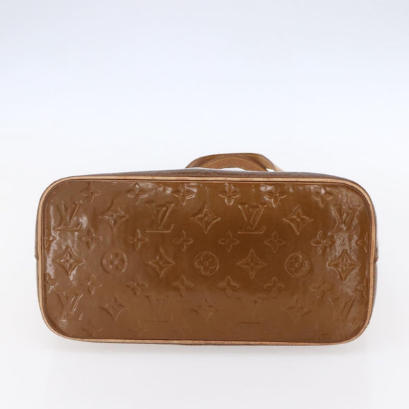 LOUIS VUITTON Monogram Vernis Houston Hand Bag Bronze M91122 LV Auth SW1772