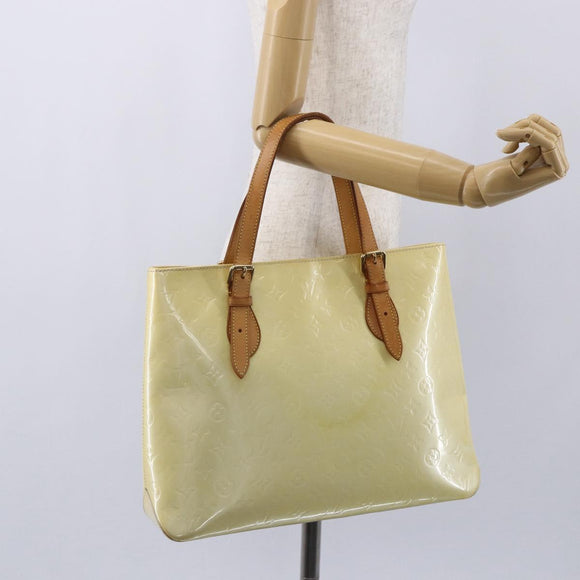 LOUIS VUITTON Monogram Vernis Brentwood Shoulder Bag Perle M91512 LV Auth SW1773