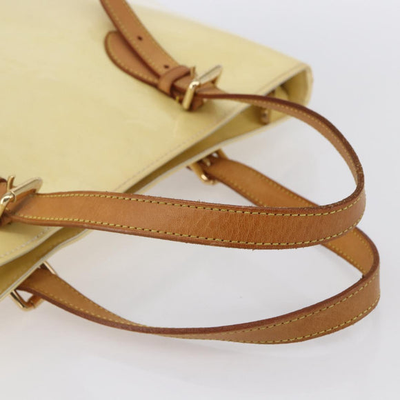 LOUIS VUITTON Monogram Vernis Brentwood Shoulder Bag Perle M91512 LV Auth SW1773