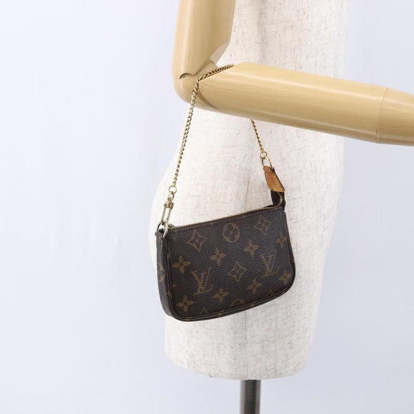 LOUIS VUITTON Monogram Mini Pochette Accessoires Pouch M58009 LV Auth SW1774