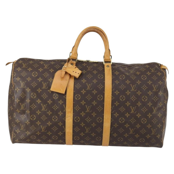 LOUIS VUITTON Monogram Keepall 55 Boston Bag M41424 LV Auth SW1778
