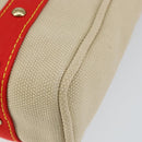 LOUIS VUITTON Antigua Cabas MM Tote Bag Canvas Beige Red M40035 LV Auth SW1779-15