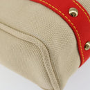 LOUIS VUITTON Antigua Cabas MM Tote Bag Canvas Beige Red M40035 LV Auth SW1779-16